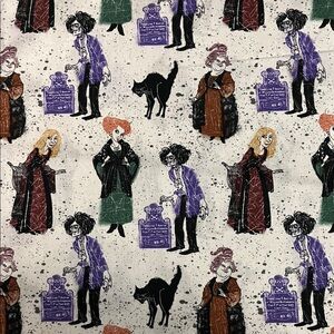 Disney, Hocus Pocus Witch Fabric, 45 in wide, 1.5 yards, 100% cotton, NWOT